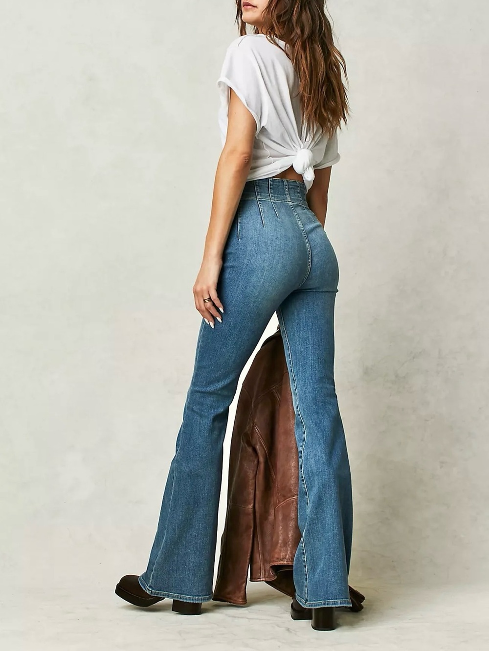 PETITE NWT Free People Jayde Crop Flare Jeans